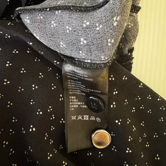 Anthropologie Skirted Wide Leg Pants Black Polka Dot Culottes Skirty Festival 8 - Picture 7 of 16